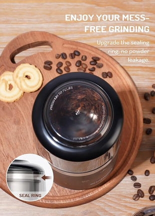 SHARDOR Super Silent Coffee Grinder, Herb, Spice, Electric Coffee Bean & Espresso Grinder with 1 Removable Stainless Steel Bowl
