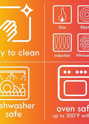 Kenmore Wyatt Aluminum Stackable All in One Multi-Function Cookware Set (Grill, Fry, Steam, Saute)