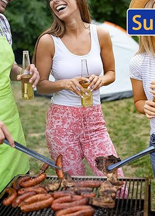 JETKONG 2 Pcs 18 Inch (45cm) Stainless Steel Grill Tongs Heavy Duty Giant Tweezer Tongs, Extra Large Tweezers Tools for Cooking, Grilling, BBQ and Turning Food (Navy Blue)