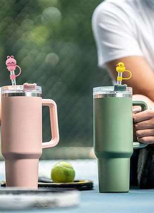 8S Straw Cover for Stanley Cup, Silicone Straw Topper for Stanley Cup 30&40oz with Tumblers, 10mm 0.4in Lid Accessories (Reusable)