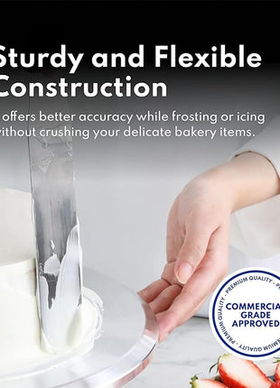 New Star Foodservice 38163 Straight Icing Spatula, 8-Inch Blade, 13-Inch Overall, Silver