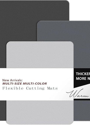 WK Flexible Plastic Cutting Boards Mats for Kitchen, Flexible Non Slip Cutting Mat, Thin Cutting Sheets, BPA Free, Dishwasher Safe, Multi Sizes
