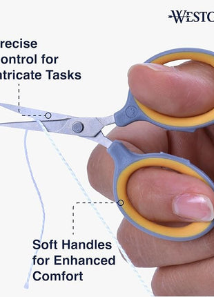 Westcott 2.5" Fine-Tip Craft Scissors with Titanium-Bonded Blades for Crafting, Sewing & More