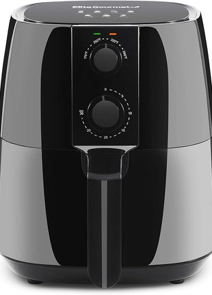 Elite Gourmet EAF4617 Electric Digital Hot Air Fryer, 1350Watts, Oil-Less Healthy Cooker, Timer & Temperature Controls, 4 Quart, Black