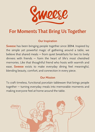 Sweese 8 Ounce Porcelain Stackable Cappuccino Cups with Saucers and Metal Stand - for Specialty Coffee Drinks, Cappuccino, Latte, Americano and Tea - Set of 4, Red