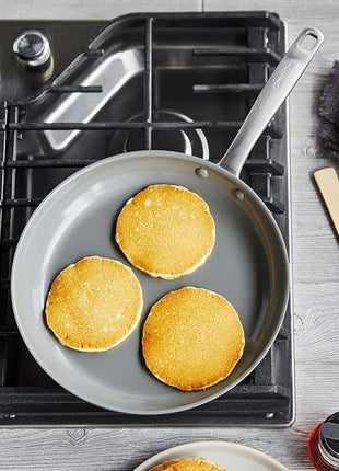 GreenPan Chatham Hard Anodized Healthy Ceramic Nonstick, 10" Frying Pan Skillet, PFAS-Free, Dishwasher Safe, Oven Safe, Gray