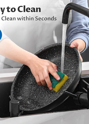 BEZIA Induction Cookware Set 10 Pieces, Nonstick Pots and Pans Set with Removable Handles, for All Hobs, Stackable Design, Dishwasher/Oven Safe, PFAS Free