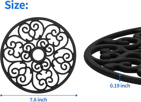 CHEFBEE 3PCS Silicone Trivet Mat - Flexible Non-Slip Heat Resistant Modern Kitchen Teapot Trivets Set for Hot Dishes, Table, Countertop