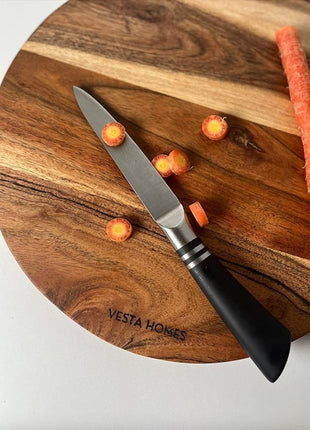 Vesta Homes Wooden Round Cutting Board/Chopping, Serving Board, Platter for Vegetables, Fruits, Cheese, Pizza and Charcuterie | Natural Acacia Wood | 11.5*11.5 Inches | Handcrafted in India