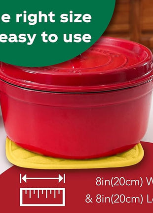 Joyhalo 6 Pack Pot Holders for Kitchen,Cotton Oven Holder with Great Heat Resistance,Non Slip Hot Pads for Kitchen Clearance,Yellow