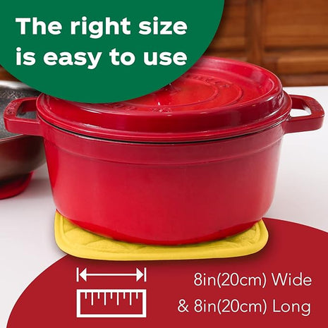 Joyhalo 6 Pack Pot Holders for Kitchen,Cotton Oven Holder with Great Heat Resistance,Non Slip Hot Pads for Kitchen Clearance,Yellow