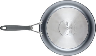 Circulon A1 Series with ScratchDefense Technology Nonstick Induction, Frying Pans/Skillets with Lids, Metal Utensil Safe, Skillet Set w/Lid (8.5", 10" & 12") - Graphite
