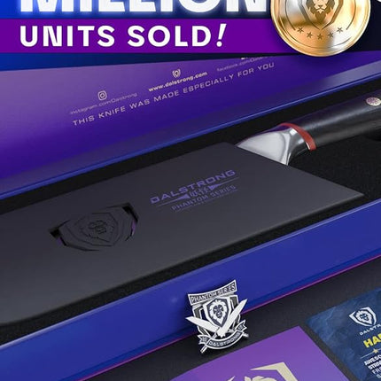 Dalstrong Nakiri Knife - 6 inch - Phantom Series - Japanese High-Carbon AUS8 Steel - Pakkawood Handle - Vegetable Kitchen Knife - Sheath Included