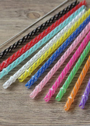 Dakoufish 12 Piece 11 Inch Reusable Plastic Thick Replacement Straws for 16 OZ 20 OZ 30 OZ Stanley,YETI,Starbucks, Owala Tumblers with Brush (11inch, Mix 12color)