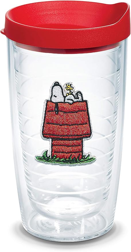 Tervis Peanuts Best Buddies Collection Snoopy Woodstock House Made in USA Double Walled Insulated Tumbler Travel Cup Keeps Drinks Cold & Hot, 16oz, House