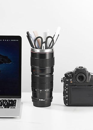 Camera Lens Coffee Mug with Slider Lid - Perfect Photographer Gifts for Men and Women, Unique Gifts for Photography Enthusiasts and Shutterbug Friends!