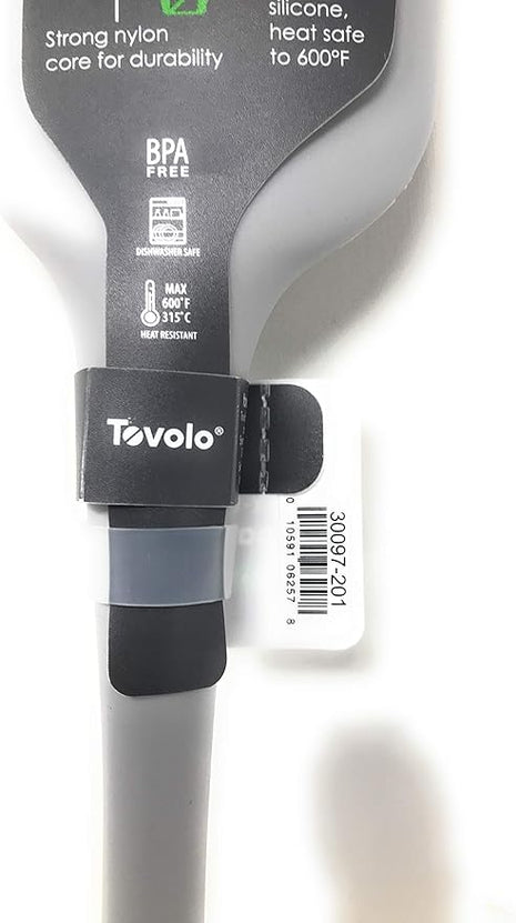 Tovolo Flex-Core All Silicone Spatula, Tapered Silicone Edge for Scraping, Ergonomic Handle, Heat-Resistant Rubber Spatula, BPA-Free & Dishwasher Safe Baking Tool & Kitchen Utensil