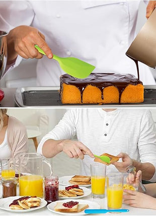 Silicone Spatula Set, 4 Pcs Heat Resistant Rubber Spatula, Spatulas for Kitchen Use, Kitchen Spatulas for Nonstick Cookware, Silicone Kitchen Utensils Sets with Strong Handle, Dishwasher Safe