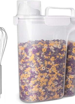 Rice Airtight Dry Food Storage Containers 10Lbs, BPA Free Plastic Storage Bin Dispenser with Pourable Spout, Portable Handle, Kitchen Pantry Organization for Cereal, Flour and Baking Supplies