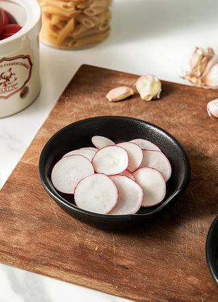 LE TAUCI Ceramic Spoon Rest, 4.8 Inch Spoon Rest for Stove Top, Spoon Holder for Kitchen Counter, Coffee Spoon rest, Utensil Rest for Cooking, Crude Black