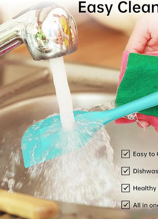 Barsone 5-Piece Silicone Spatula Set - Heat Resistant 446°F Food Grade BPA Free, Nonstick Cookware Safe Dishwasher Safe Kitchen Tools for Baking, Cooking, Stirring, Multicolor.