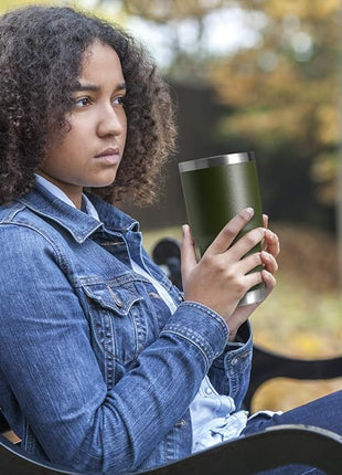 HASLE OUTFITTERS 30oz Stainless Steel Tumbler, Double Wall Vacuum Insulated Travel Mug Tumbler, Durable Insulated Coffee Mug, Gift Box Set (Amey Green, 4)