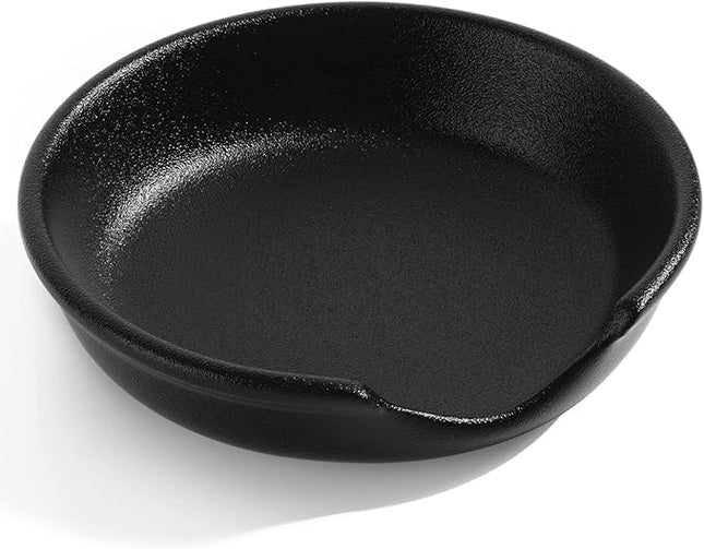 LE TAUCI Ceramic Spoon Rest, 4.8 Inch Spoon Rest for Stove Top, Spoon Holder for Kitchen Counter, Coffee Spoon rest, Utensil Rest for Cooking, Crude Black