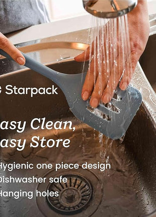 Starpack 'Like a Boss' XL Premium Silicone Cooking Utensils Set (6 Pcs) 13" - Heat Resistant Kitchen Utensils 600°F - Non-Stick Silicone Utensil Set - Large Kitchen Utensils Set for Cooking & Serving