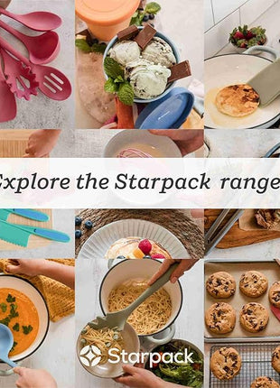 StarPack Premium Flexible Wide Silicone Turner Spatula - High Heat Resistant to 600°F, Hygienic One Piece Design, Non Stick Rubber Kitchen Utensil for Fish, Egg, Pancakes, Cookies & more (Stormy Grey)