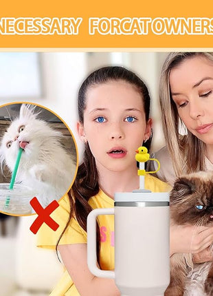 8S Straw Cover for Stanley Cup, Silicone Straw Topper for Stanley Cup 30&40oz with Tumblers, 10mm 0.4in Lid Accessories (Reusable)