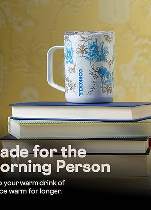 Corkcicle Classic Coffee Mug - Triple Insulated Stainless Steel for Travel - Shatter-Proof Lid - Keeps Drink Hot Over 3 Hours - Holiday Mug Gift - Great for Gifting Warmth - 16 oz - Princess Belle