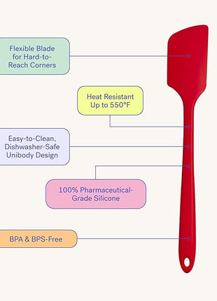 GIR: Get It Right Silicone Kitchen Spatula - Non-toxic Cooking Utensils for Nonstick Cookware, Cooking and Baking, Ultimate - 11IN - Navy