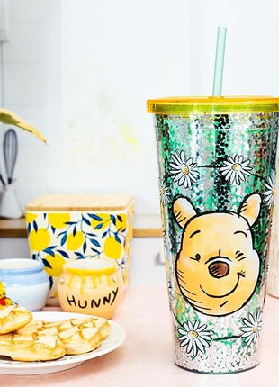 Silver Buffalo Disney Winnie the Pooh Confetti Cold Cup, 32 Ounces