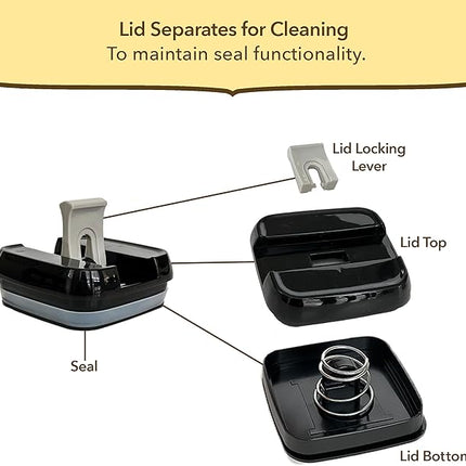 Simply Gourmet Airtight Food Storage Containers with Lids – 4 Piece Slim Kitchen Pantry Organization Set, 8 Cup Capacity, BPA-Free Clear Plastic, Stackable Containers for Flour, Sugar, Rice, Snacks