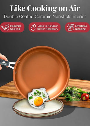 Gotham Steel 20 Pc Pots and Pans Set Nonstick Cookware + Bakeware Set, Complete Ceramic for Kitchen, Non Stick with Lids, Dishwasher / Oven Safe, Toxic - Red