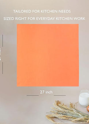 Urban Villa Halloween Flour Sack Kitchen Towels 27”x27” 12 Pack Orange Color Dish Towels 100% Cotton Flour Sack Kitchen Towels for Embroidery DIY Projects Cloth Diapers Cheese Strainers Dish Cloths