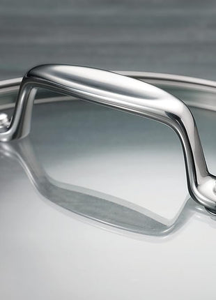 Tramontina Tri-Ply Clad Stainless Steel 6-Quart Saute Pan with Glass Lid, Induction-Ready Cooking Pan, Dishwasher-Safe, NSF-Certified