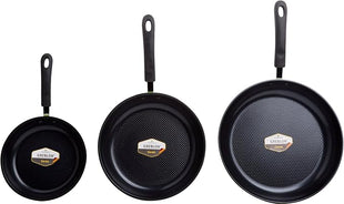 Green Earth Frying Pan 3-Piece Set by Ozeri (8", 10", 12") – 100% PTFE, PFC, APEO, GenX, NMP and NEP-Free German-Made Coating