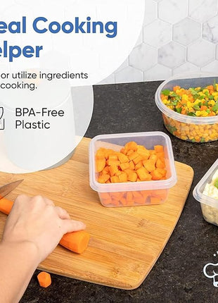 Chefs Path 48 Piece BPA-Free Plastic Food Storage Container Set with 24 Containers and 24 Lids for Kitchen Pantry Organization and Meal Prep