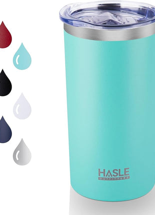 HASLE OUTFITTERS 12 oz Skinny Tumbler, Stainless Steel Insulated Slim Tumbler with Lid, Reusable Double Wall Travel Coffee Mug, Durable Powder Coated Travel Water Cup(Mint Green,1)