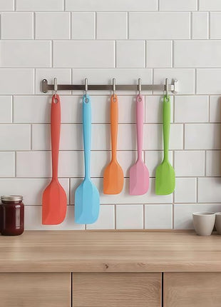 Silicone Spatula 11 inch and 8.3 inch Heat Resistant Rubber Spatulas Cooking Utensil Set Non-Stick Flexible Rubber Baking Spatulas for Cake/Cream/Pastry/Butter/Batter Mixing/Cooking