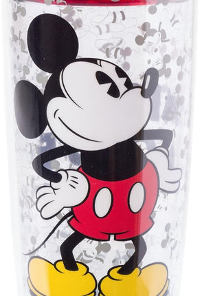 Silver Buffalo Disney Vintage Mickey Mouse Since 1928 Double Wall Travel Tumbler with Slide Close Lid, 20 Ounces