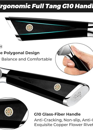 SHAN ZU Damascus Paring Knife Fruit Knife 4 Inch Professional Kitchen Knives, Japanese Damascus High Carbon Steel 67-Layer Fruit Carving Knives with G10 Handle/Gift Box