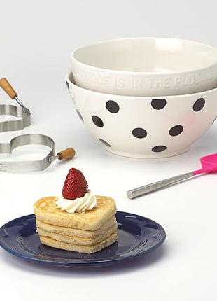 Kate Spade New York Deco Dot 2-Piece Mixing Bowl Set, 8.75 LB, Multi