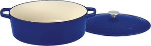 Cuisinart Chef's Classic Enameled Cast Iron Oval Covered Casserole (Cobalt, 7- Quart)