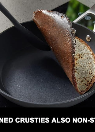 MsMk 8 inch Small Frying Pan with Lid, Burnt also Non stick Omelette pan, PFOA Free Non-Toxic, Scratch-resistant, for gas, electric and induction