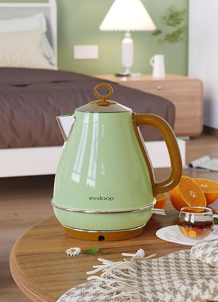 Evoloop 1.7L Electric Kettles, BPA Free Tea Kettle, Hot Water Boiler Heater, Stainless Steel Teapot, Auto Shut-Off & Boil-Dry Protection, 120V/1500W