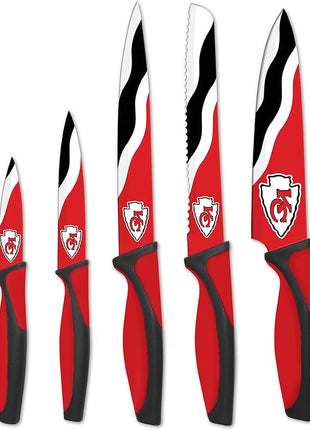 The Sports Vault NFL Kansas City Chiefs 5-Piece Kitchen Knife Set