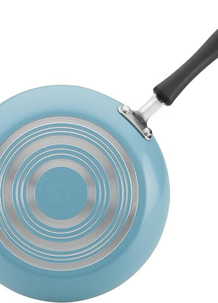 Farberware Cookstart DiamondMax Nonstick Cookware/Pots and Pans Set, Dishwasher Safe, Includes Baking Pan and Cooking Tools, 15 Piece - Aqua