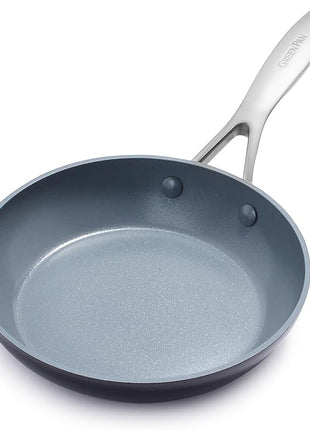 GreenPan Valencia Pro Hard Anodized Healthy Ceramic Nonstick 8" Frying Pan Skillet, PFAS-Free Cookware, Stainless Steel Handle, Induction Suitable, Dishwasher Safe, Oven Safe, Gray